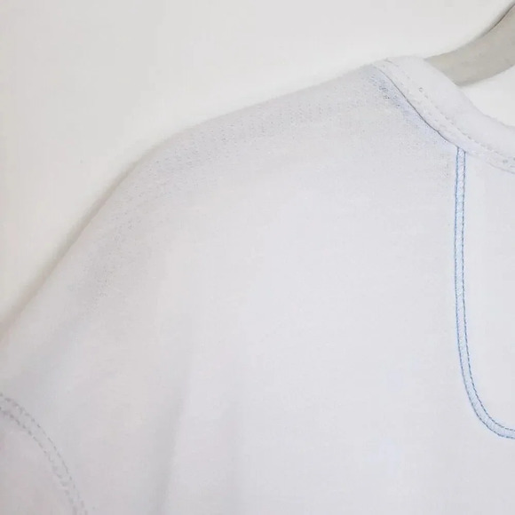 Tommy Bahama T Shirt Men Medium White Tropical Paradise IslandZone V-Neck Beach - Picture 11 of 12